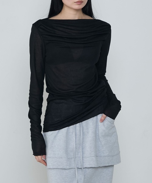 Blueオフショルトップス | selectshop elmyu