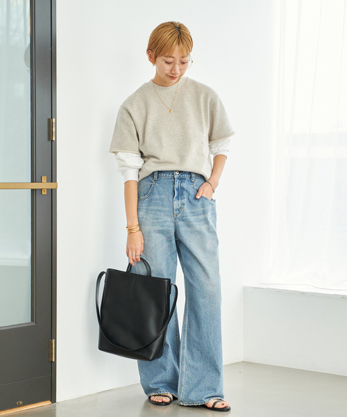 plage（プラージュ）の「MAISON CANAU / メゾン カナウ 別注 ONE SHOLDER バッグ（ショルダーバッグ・レディース・ブラック・FREE）」の4枚目の写真