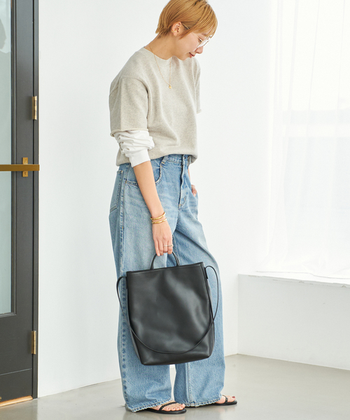 plage（プラージュ）の「MAISON CANAU / メゾン カナウ 別注 ONE SHOLDER バッグ（ショルダーバッグ・レディース・ブラック・FREE）」の5枚目の写真