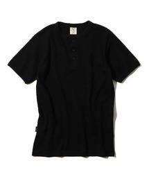 《DAILY/デイリー》RIB S/S HENLEY NECK T-SHIRT/リブ 半袖 ヘンリーネック Tシャツ デイリーウェア