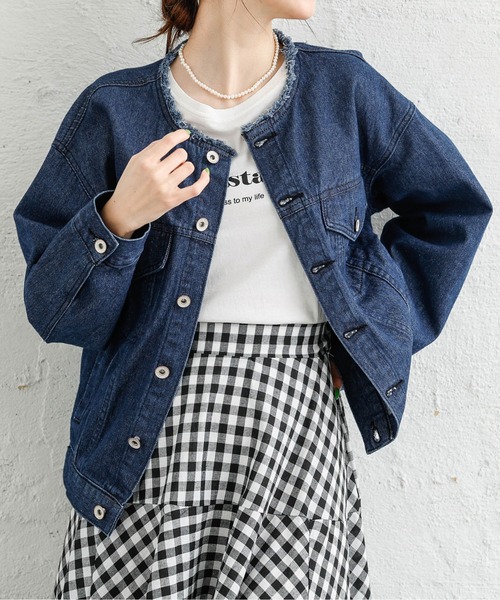 ♡ボーダーズアットバルコニー♡デニムジャケット　Gジャン♡ セール】 ASKA WADA × BIT BLUE 〈手洗い可能〉デニム