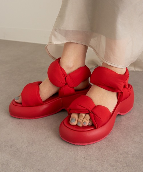 ALM.（アルム）の「【ALM.】SUPUMANTE WEDGE SANDALS（サンダル・レディース・ブラック/レッド/シルバー・36/38/37）」の2枚目の写真