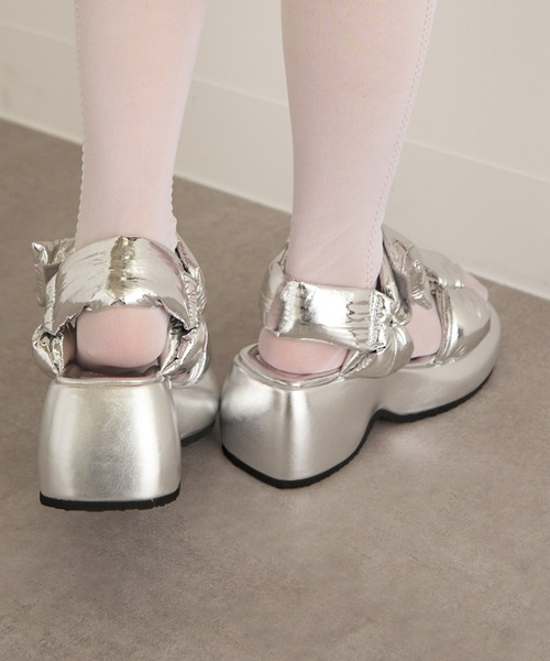 ALM.（アルム）の「【ALM.】SUPUMANTE WEDGE SANDALS（サンダル・レディース・ブラック/レッド/シルバー・36/38/37）」の9枚目の写真