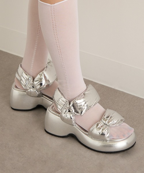 ALM.（アルム）の「【ALM.】SUPUMANTE WEDGE SANDALS（サンダル・レディース・ブラック/レッド/シルバー・36/38/37）」の6枚目の写真
