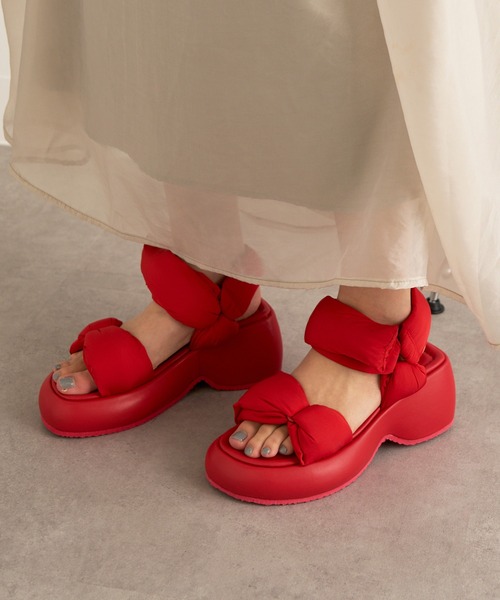 ALM.（アルム）の「【ALM.】SUPUMANTE WEDGE SANDALS（サンダル・レディース・ブラック/レッド/シルバー・36/38/37）」の17枚目の写真