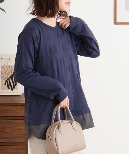 tシャツ EMAGO 裾切替えロングスリーブ レディース EMAGO 裾切替えロングスリーブ（Tシャツ/カットソー）｜Emago