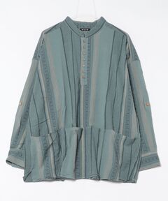 【完売 大人気商品】定価19,800円 Noble ワイルドフラワーブラウス sakishimatokyo ブラウス シャツ ジャガードフラワーブラウス