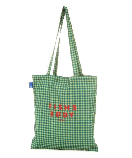 Fishs Eddy(フィッシュエディ)の「【Fishs Eddy(フィッシュエディ)】チェックトート(トートバッグ・レディース・ブルー/オレンジ/ピンク/グリーン/ブラウン/セージグリーン/スカイブルー・FREE)」の4枚目の写真