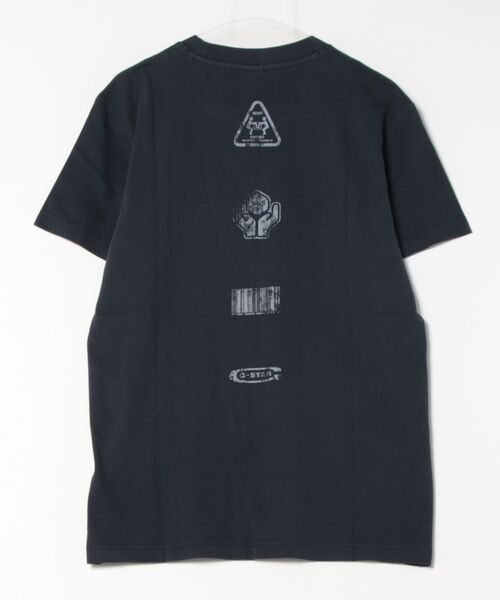 G-STAR(ジースター)の「SHIPPING GRAPHIC OVERDYED T-SHIRT/オーバーダイルーズグラフィックTシャツ(Tシャツ/カットソー・メンズ・ベージュ系その他/ダークブラック/ブルー系その他・X-LARGE/LARGE/MEDIUM/SMALL/X-SMALL)」の4枚目の写真