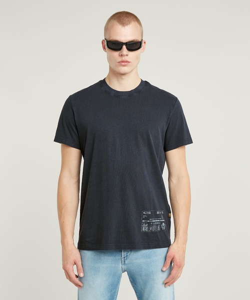 G-STAR(ジースター)の「SHIPPING GRAPHIC OVERDYED T-SHIRT/オーバーダイルーズグラフィックTシャツ(Tシャツ/カットソー・メンズ・ベージュ系その他/ダークブラック/ブルー系その他・X-LARGE/LARGE/MEDIUM/SMALL/X-SMALL)」の3枚目の写真