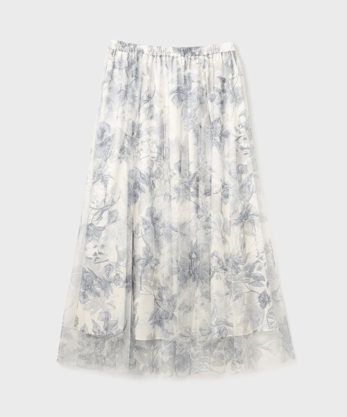 極美品 25ss ダイアグラム シャドーフラワープリントスカート 現行 レース 極美品 25ss ダイアグラム シャドーフラワープリントスカート