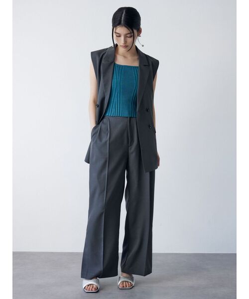 MURUA(ムルーア)の「【セットアップ対応】サイドタックワイドパンツ(その他パンツ・レディース・ブルー/ダークグレー/ベージュ/ブラック・1/2)」の17枚目の写真