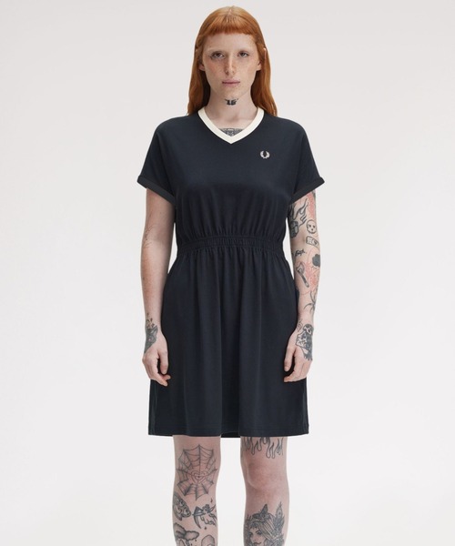 セール】V-Neck Jersey Dress／Vネックジャージーワンピース