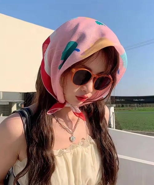 ammy.（エイミードット）の「【 ammy. / エイミードット 】 フラワー 大判 バンダナ / スカーフ（バンダナ/スカーフ・レディース・A/F/E/D/C/B・FREE）」の8枚目の写真