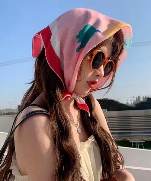 ammy.（エイミードット）の「【 ammy. / エイミードット 】 フラワー 大判 バンダナ / スカーフ（バンダナ/スカーフ・レディース・A/F/E/D/C/B・FREE）」の9枚目の写真