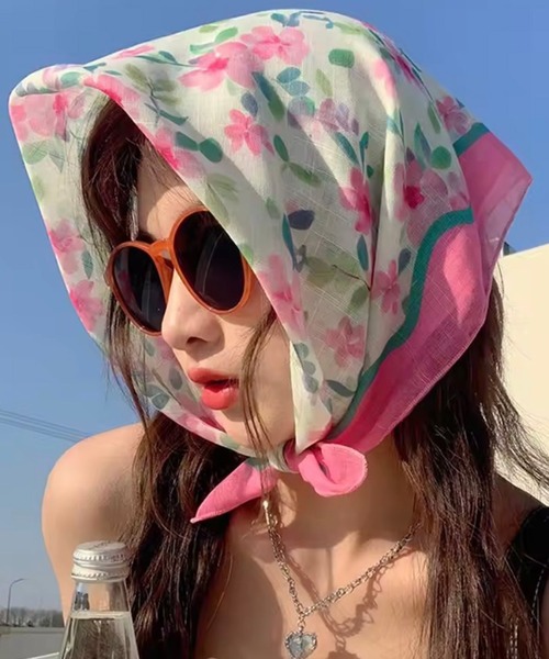 ammy.（エイミードット）の「【 ammy. / エイミードット 】 フラワー 大判 バンダナ / スカーフ（バンダナ/スカーフ・レディース・A/F/E/D/C/B・FREE）」の12枚目の写真