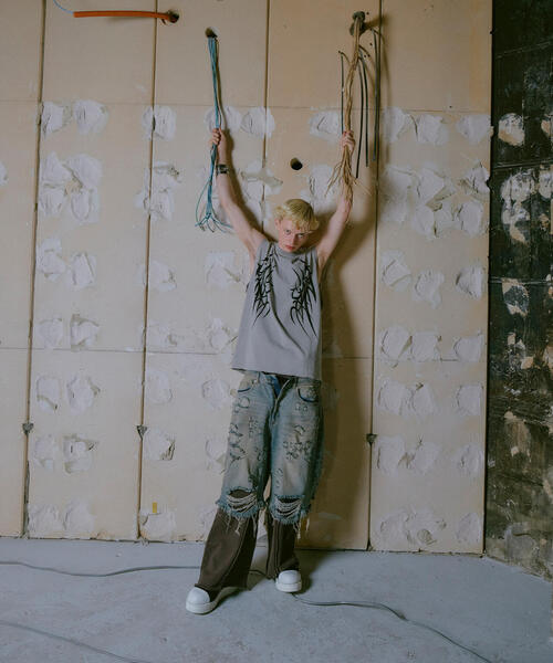 FR(13)NDS(フレンズ)の「FR(13)NDS /フレンズ/Graphic NS(タンクトップ・メンズ・ベージュ/ブラック・F)」の18枚目の写真