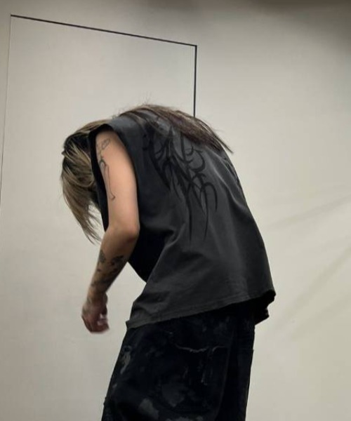 FR(13)NDS(フレンズ)の「FR(13)NDS /フレンズ/Graphic NS(タンクトップ・メンズ・ベージュ/ブラック・F)」の3枚目の写真