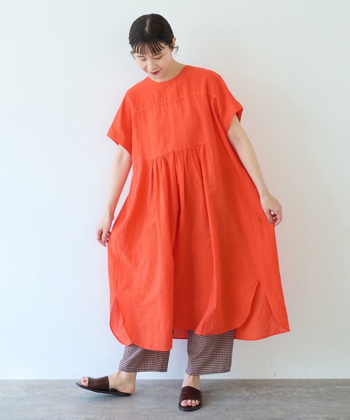 yuni（ユニ　）の「●近江晒 ワンピース（ワンピース・レディース・オレンジ/ブラック/ボルドー・FREE）」の19枚目の写真