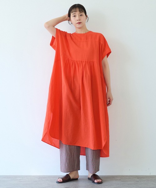 ɐ‪︎❤︎\" 専用YELLO ワンピース セール】 【洗える】フロントボタンギャザー ワンピース