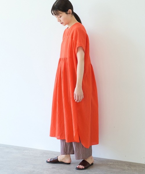 yuni（ユニ　）の「●近江晒 ワンピース（ワンピース・レディース・オレンジ/ブラック/ボルドー・FREE）」の18枚目の写真