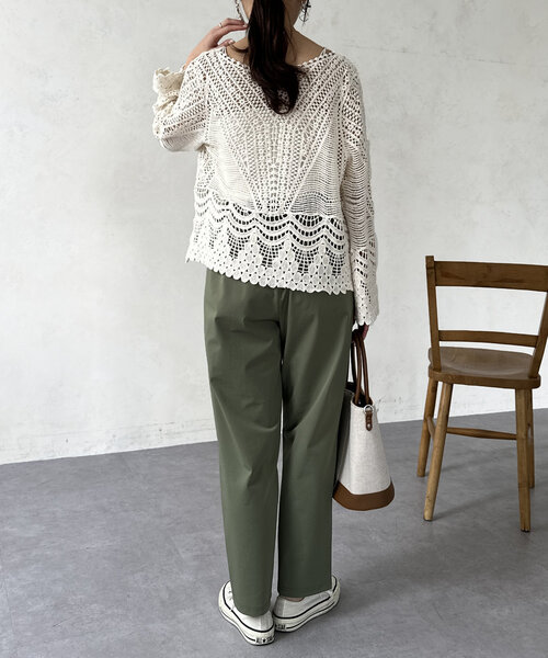 Chez toi（シェトワ）の「360度ストレッチテーパードパンツ（その他パンツ・レディース・オレンジ/ブラック/グレイッシュベージュ/カーキ・FREE）」の21枚目の写真