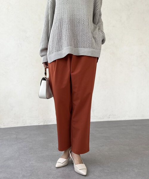 Chez toi（シェトワ）の「360度ストレッチテーパードパンツ（その他パンツ・レディース・オレンジ/ブラック/グレイッシュベージュ/カーキ・FREE）」の13枚目の写真