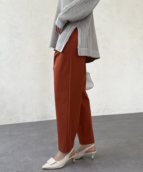 Chez toi（シェトワ）の「360度ストレッチテーパードパンツ（その他パンツ・レディース・オレンジ/ブラック/グレイッシュベージュ/カーキ・FREE）」の12枚目の写真