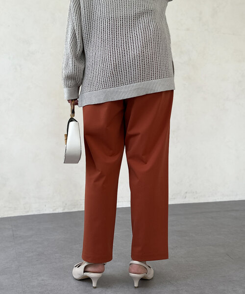 Chez toi（シェトワ）の「360度ストレッチテーパードパンツ（その他パンツ・レディース・オレンジ/ブラック/グレイッシュベージュ/カーキ・FREE）」の9枚目の写真