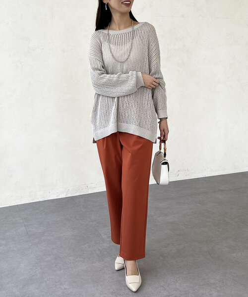 Chez toi（シェトワ）の「360度ストレッチテーパードパンツ（その他パンツ・レディース・オレンジ/ブラック/グレイッシュベージュ/カーキ・FREE）」の7枚目の写真