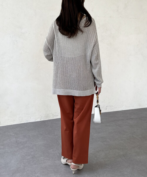 Chez toi（シェトワ）の「360度ストレッチテーパードパンツ（その他パンツ・レディース・オレンジ/ブラック/グレイッシュベージュ/カーキ・FREE）」の5枚目の写真