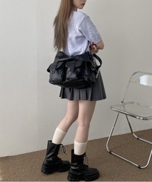 Y2K ベルトフラップポケットバッグ 2WAY/ A4サイズ収納可能 《通勤・通学に!》
