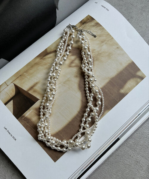 DouDou(ドゥドゥ)の「ミックスパールネックレス(ネックレス・レディース・オフホワイト・FREE)」の3枚目の写真