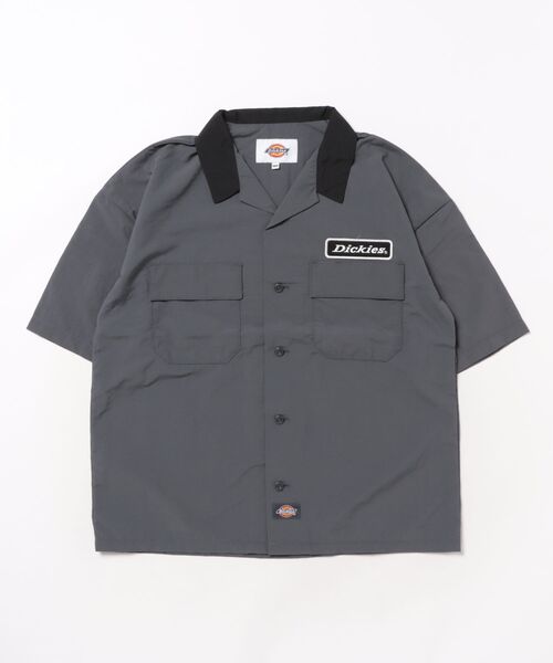 Dickies（ディッキーズ）の「Dickies/ディッキーズ キッズ 半袖 シャツ ボーリングシャツ DK MS NYLON BOWLING SS 81220000（シャツ/ブラウス・キッズ・ブラック/チャコール/ベージュ・160cm/150cm/140cm/130cm）」の3枚目の写真
