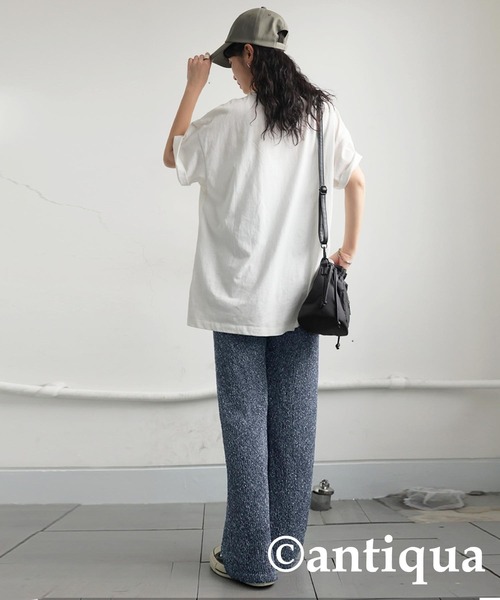 antiqua(アンティカ)の「スラブニットパンツ(その他パンツ・レディース・アイボリー/ブラウン/グリーン/ネイビー・M/L)」の19枚目の写真