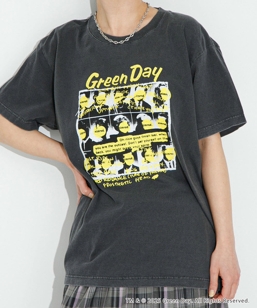 GOOD ROCK SPEED(グッドロックスピード)の「GOOD ROCK SPEED GREEN DAY T-SHIRTS(Tシャツ/カットソー・レディース・チャコールグレー・ONE)」の2枚目の写真