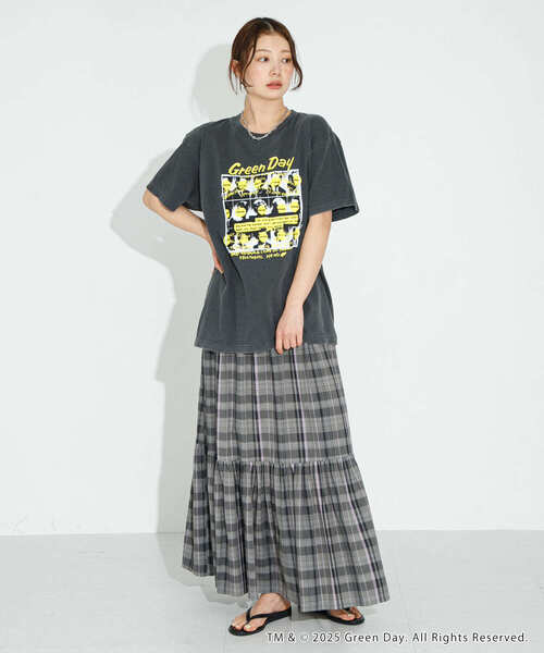 GOOD ROCK SPEED(グッドロックスピード)の「GOOD ROCK SPEED GREEN DAY T-SHIRTS(Tシャツ/カットソー・レディース・チャコールグレー・ONE)」の5枚目の写真