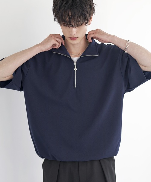 RUFFJOG ブラック XL ハーフジップシャツドローコード付き