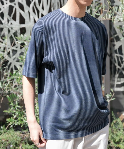 FORK&SPOON(フォークアンドスプーン)の「FORK&SPOON マルチカラーボーダーTシャツ(Tシャツ/カットソー・メンズ・グリーン/ブラック/ネイビー・4/5)」の1枚目の写真