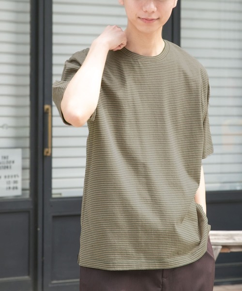 FORK&SPOON(フォークアンドスプーン)の「FORK&SPOON マルチカラーボーダーTシャツ(Tシャツ/カットソー・メンズ・グリーン/ブラック/ネイビー・4/5)」の20枚目の写真