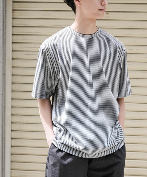 FORK&SPOON(フォークアンドスプーン)の「FORK&SPOON マルチカラーボーダーTシャツ(Tシャツ/カットソー・メンズ・グリーン/ブラック/ネイビー・4/5)」の8枚目の写真