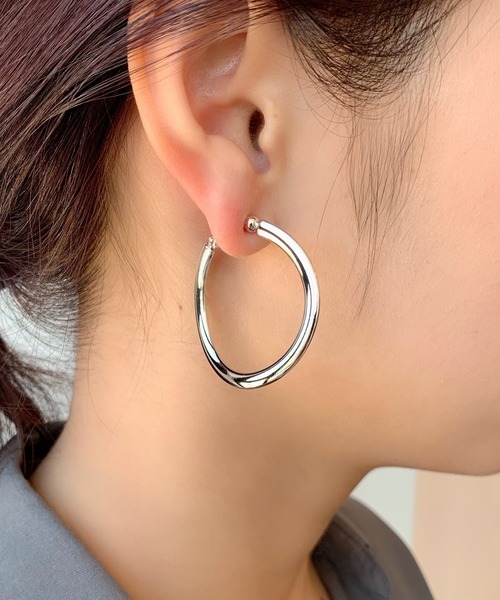 ciite' surgical stainless（シーテサージカルステンレス）の「【 金属アレルギー対応 】ボリュームフープイヤリング  (両耳用) サージカルステンレス（イヤリング・レディース・シルバー/ゴールド・FREE）」の21枚目の写真