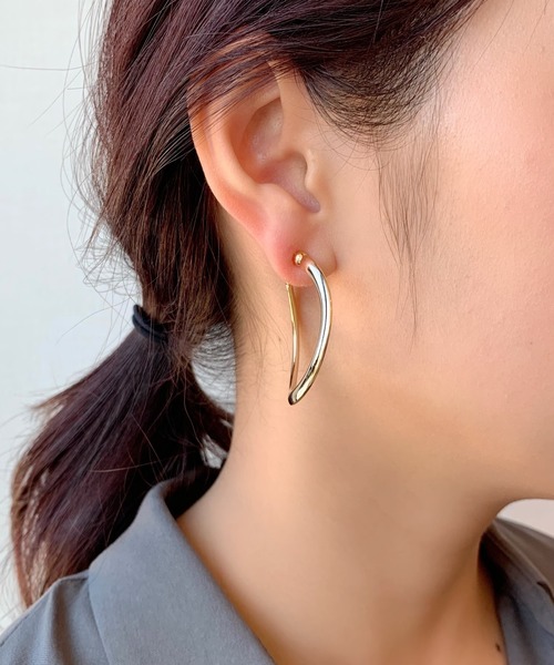 ciite' surgical stainless（シーテサージカルステンレス）の「【 金属アレルギー対応 】ボリュームフープイヤリング  (両耳用) サージカルステンレス（イヤリング・レディース・シルバー/ゴールド・FREE）」の22枚目の写真