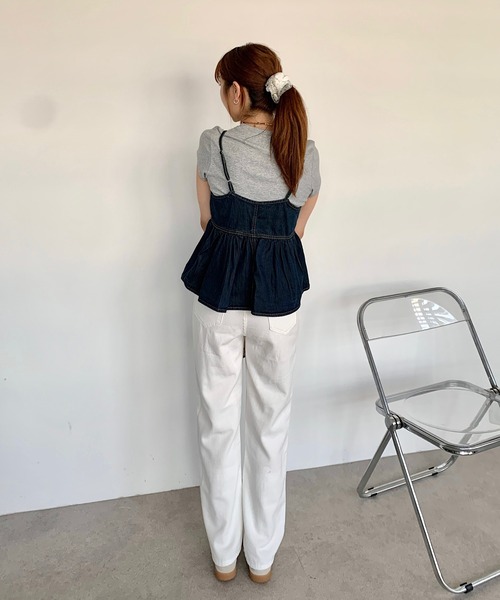 セール】ギャザーデニムキャミソール（キャミソール）｜Teem