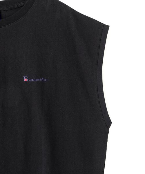 DANKE SCHON(ダンケシェーン)の「【WEB&DEPOT限定】DankeSchon/ダンケシェーン/16OE NOSLEEVES LOGO(Tシャツ/カットソー・メンズ・ブラック/ホワイト・S/M/L)」の9枚目の写真