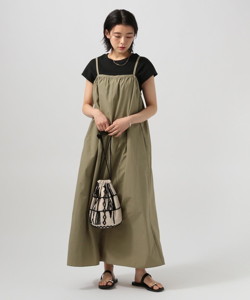 BAYFLOW（ベイフロー）の「サガラ刺繍巾着バッグ（ハンドバッグ・レディース・ブラック/ブラウン・FREE）」の6枚目の写真