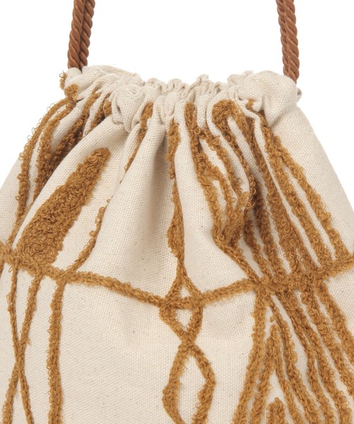 BAYFLOW（ベイフロー）の「サガラ刺繍巾着バッグ（ハンドバッグ・レディース・ブラック/ブラウン・FREE）」の18枚目の写真