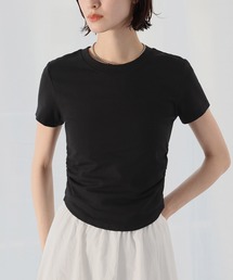 サイドギャザーTシャツ カットソー