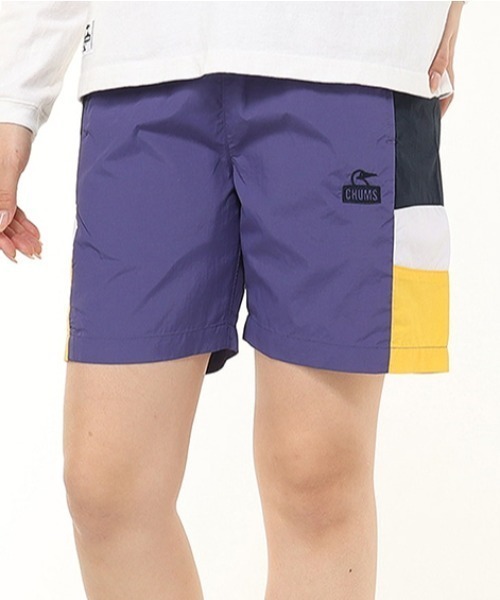 CHUMS（チャムス）の「CHUMS/チャムス ショーツ 撥水加工 ワンポイント CH03-1358（その他パンツ・メンズ・ブルーグリーン/パープル/ブラック/クリーム・M/L/XL）」の4枚目の写真