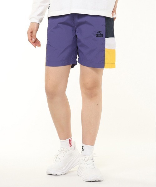 CHUMS（チャムス）の「CHUMS/チャムス ショーツ 撥水加工 ワンポイント CH03-1358（その他パンツ・メンズ・ブルーグリーン/パープル/ブラック/クリーム・M/L/XL）」の16枚目の写真